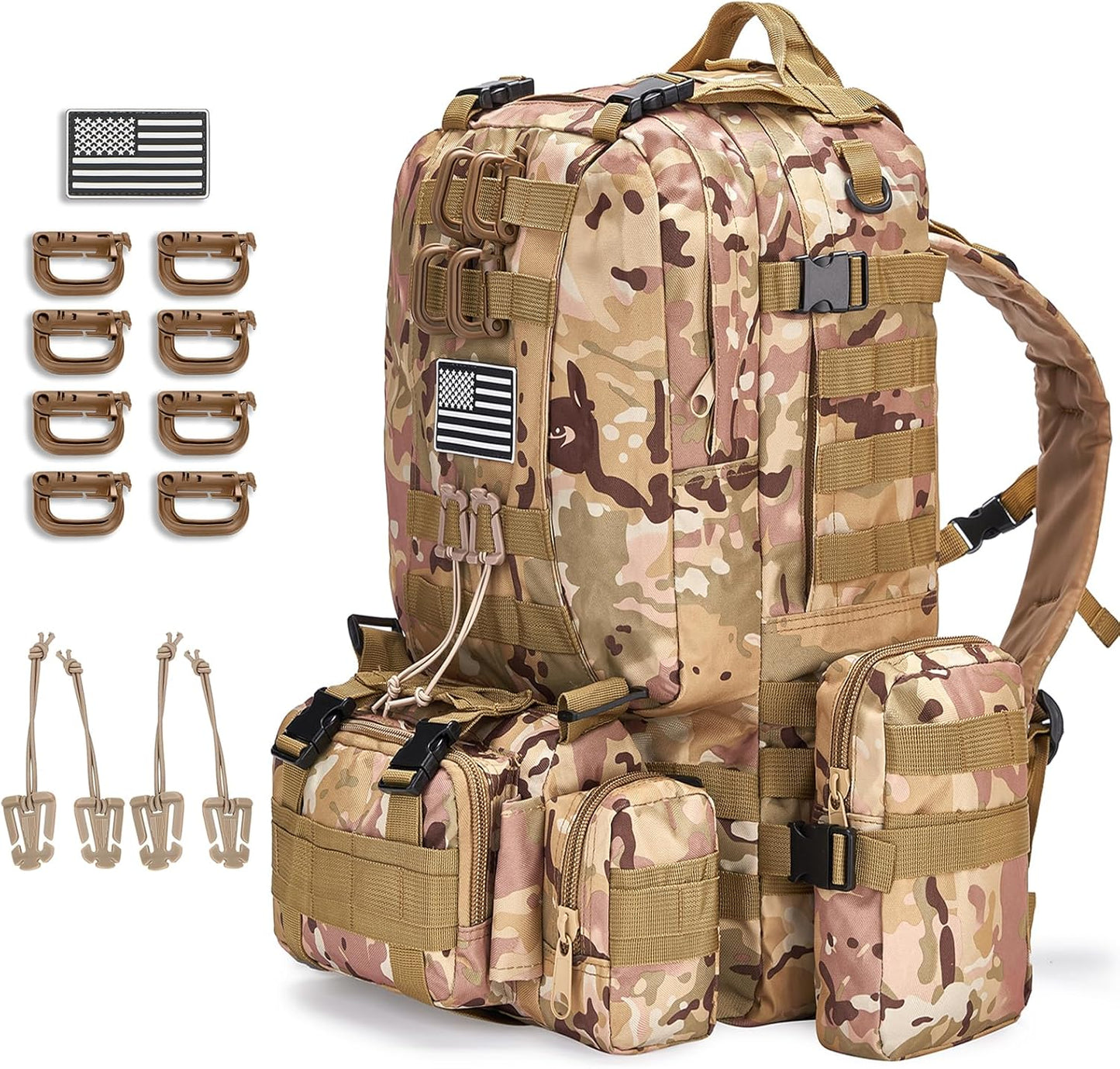 Large Military Tactical Backpack for Men and Women, 40-50L