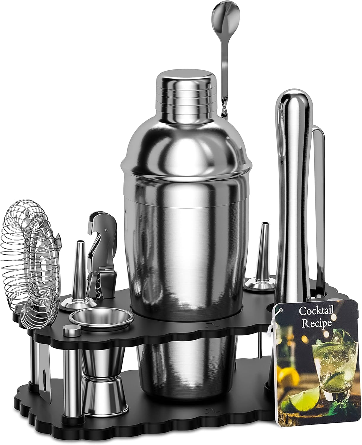 Bokhot Bartender Kit - Ultimate Mixology Set with Stand