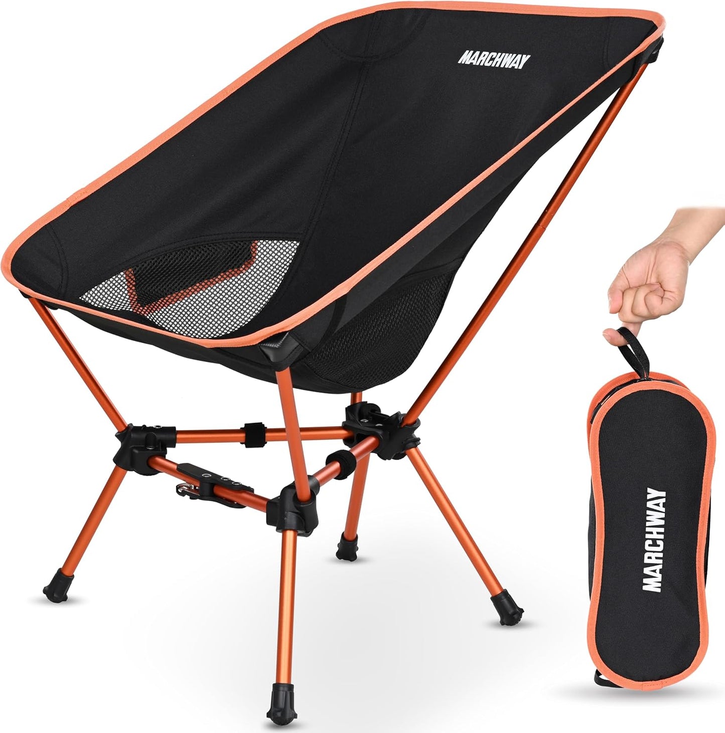 MARCHWAY Lightweight Folding Camping Chair for Outdoor Adventures