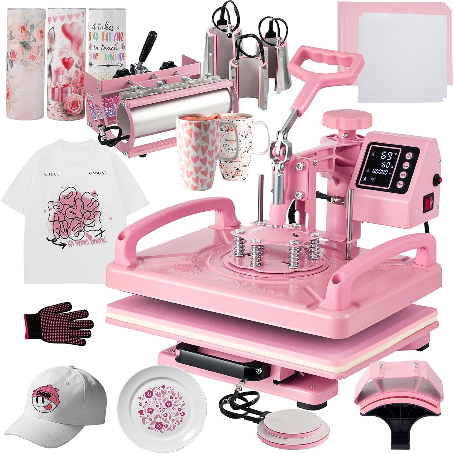 8 in 1 Heat Press Machine for T-Shirts and Tumblers