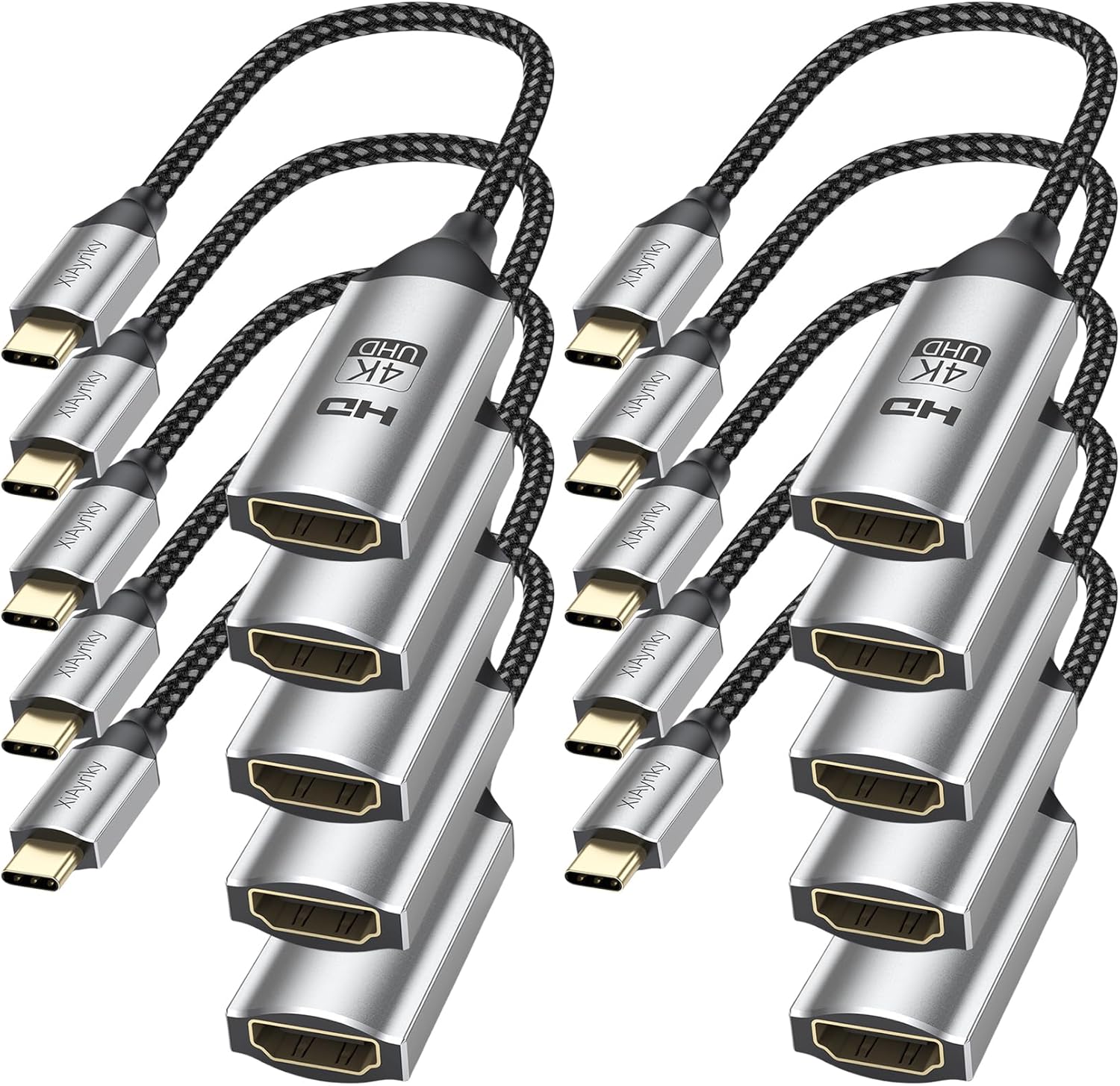 USB C to HDMI Adapter 10-Pack for 4K Streaming and Gaming