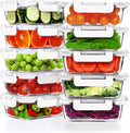 VERONES 10 Pack 22 OZ Glass Meal Prep Containers for Food Storage