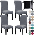 Dining Room Chair Covers 4 Pack Stretch Parsons Slipcovers - Secure