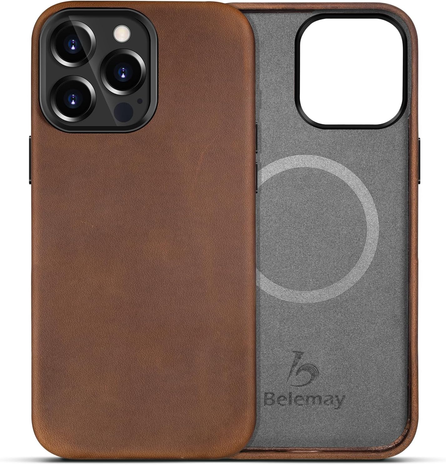 Belemay Compatible iPhone 13 Pro Leather Case - Vintage Style