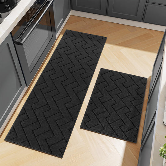 Super Absorbent Polypropylene Kitchen Rugs and Mats Set