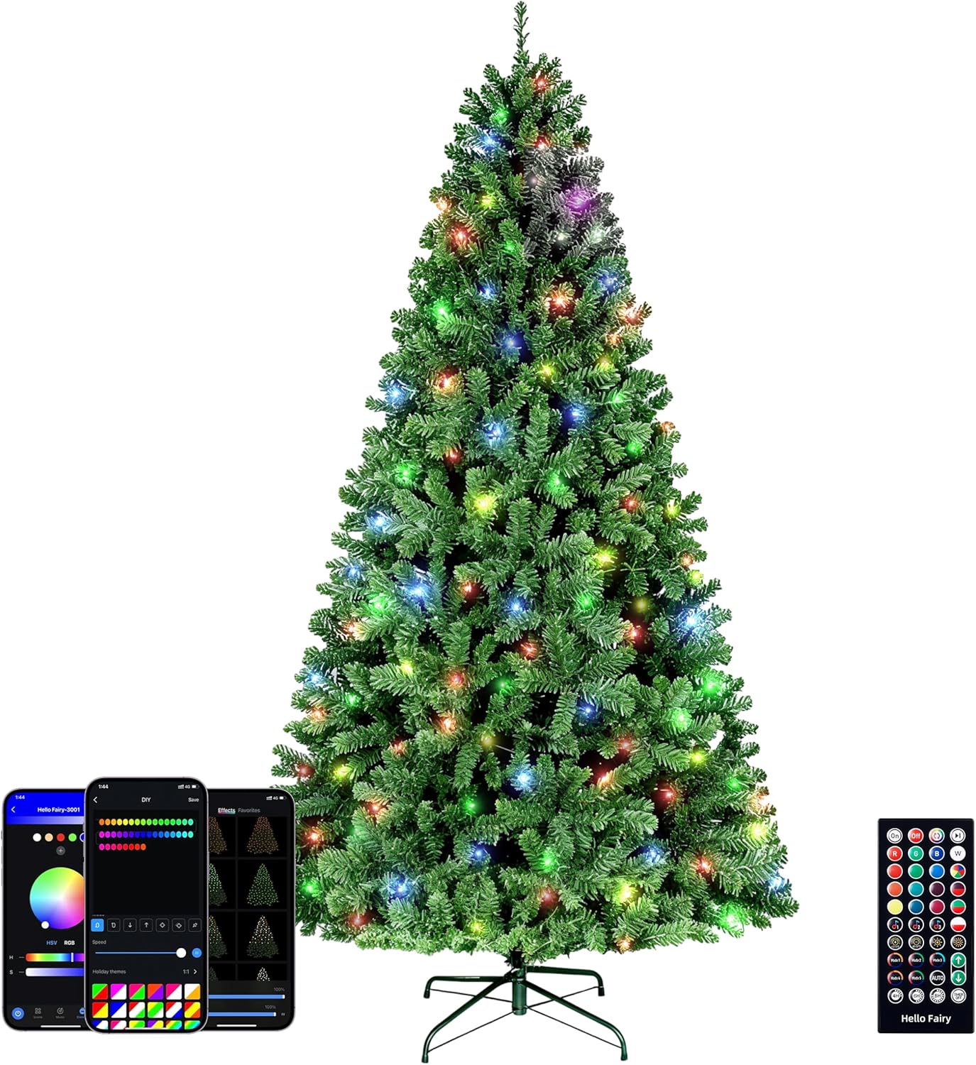 Smart Prelit Christmas Tree 7.5ft with RGB LED Lights