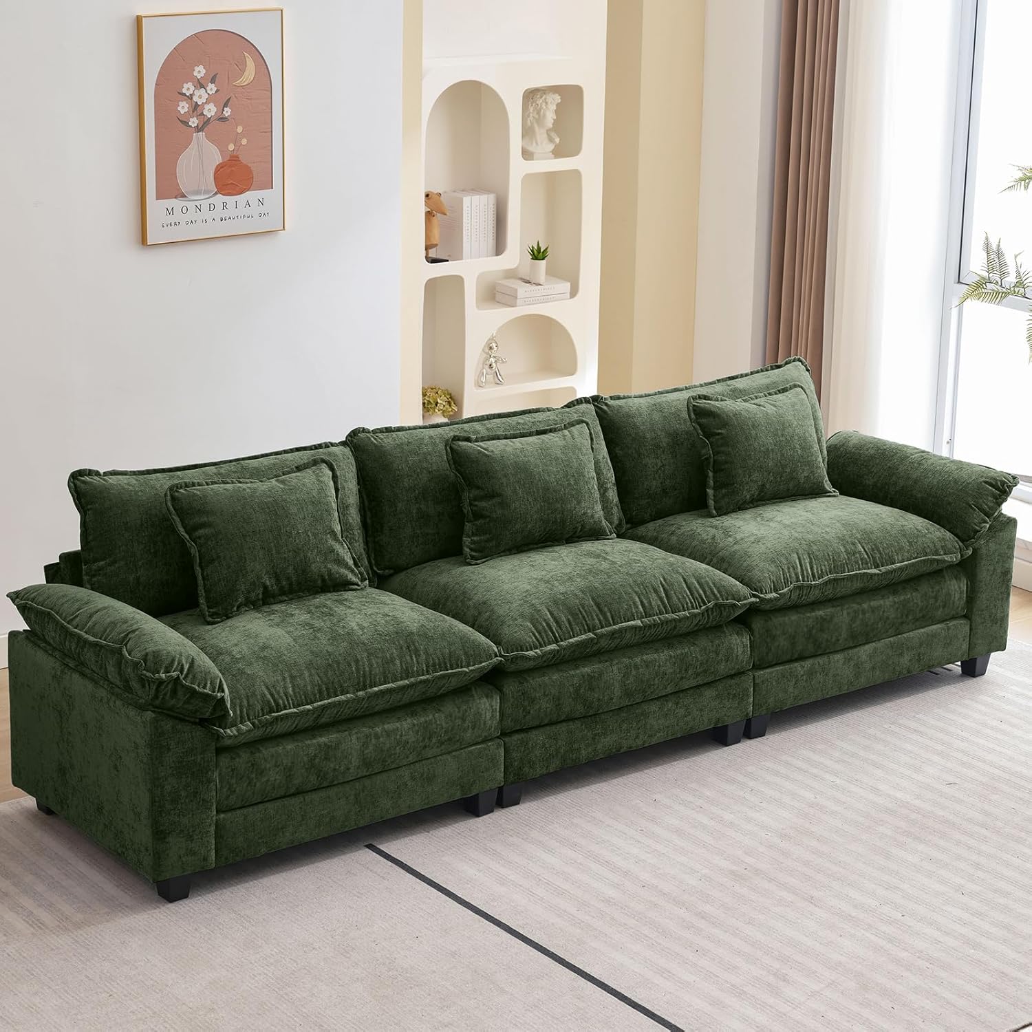 120in Modular Sectional Sofa - Comfy Cloud Couch for Living Room