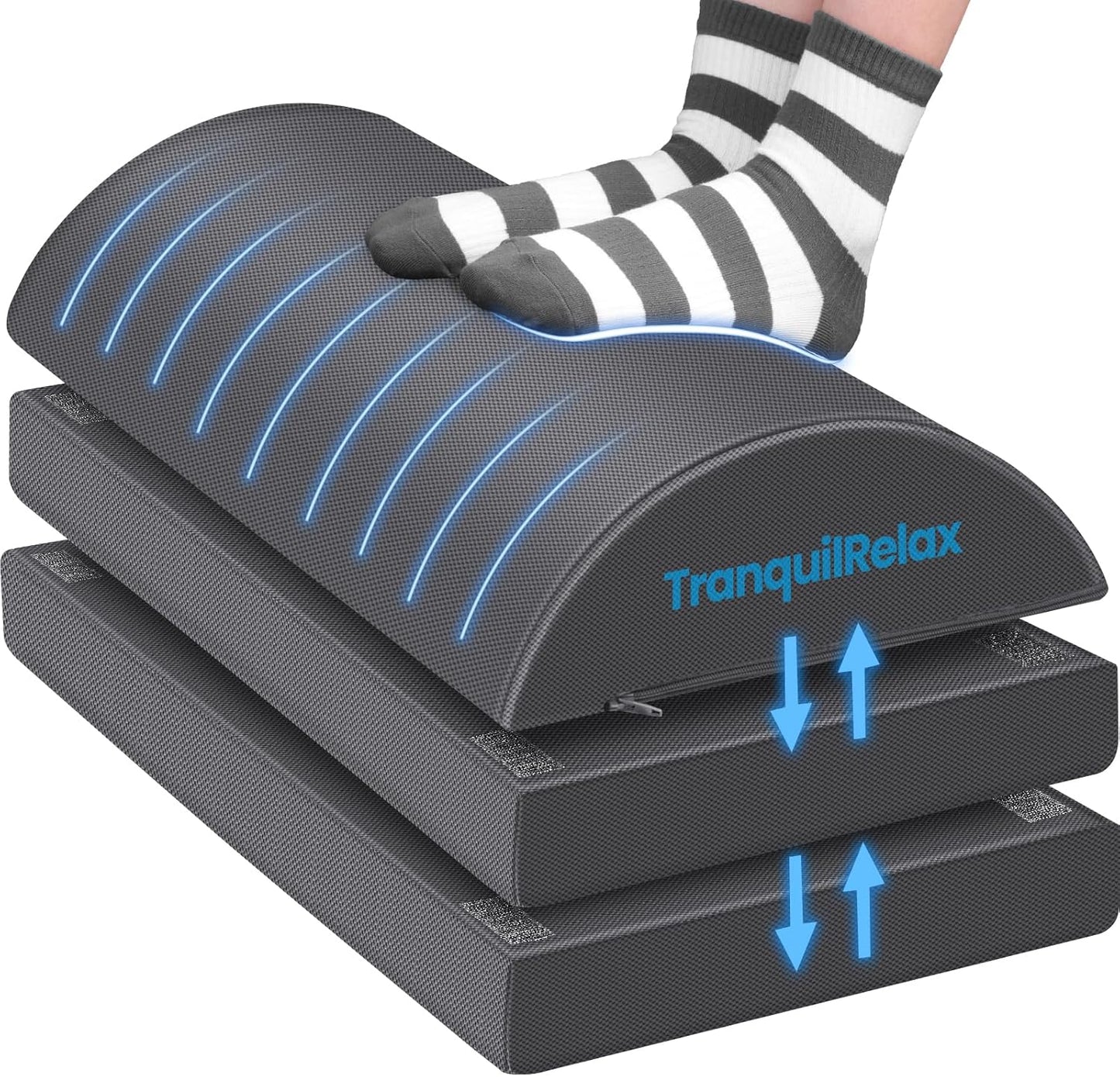 Foot Rest for Under Desk at Work with Adjustable Heights