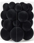 Velvet Christmas Ornaments Set 38Pcs - Flocked Shatterproof Balls Home