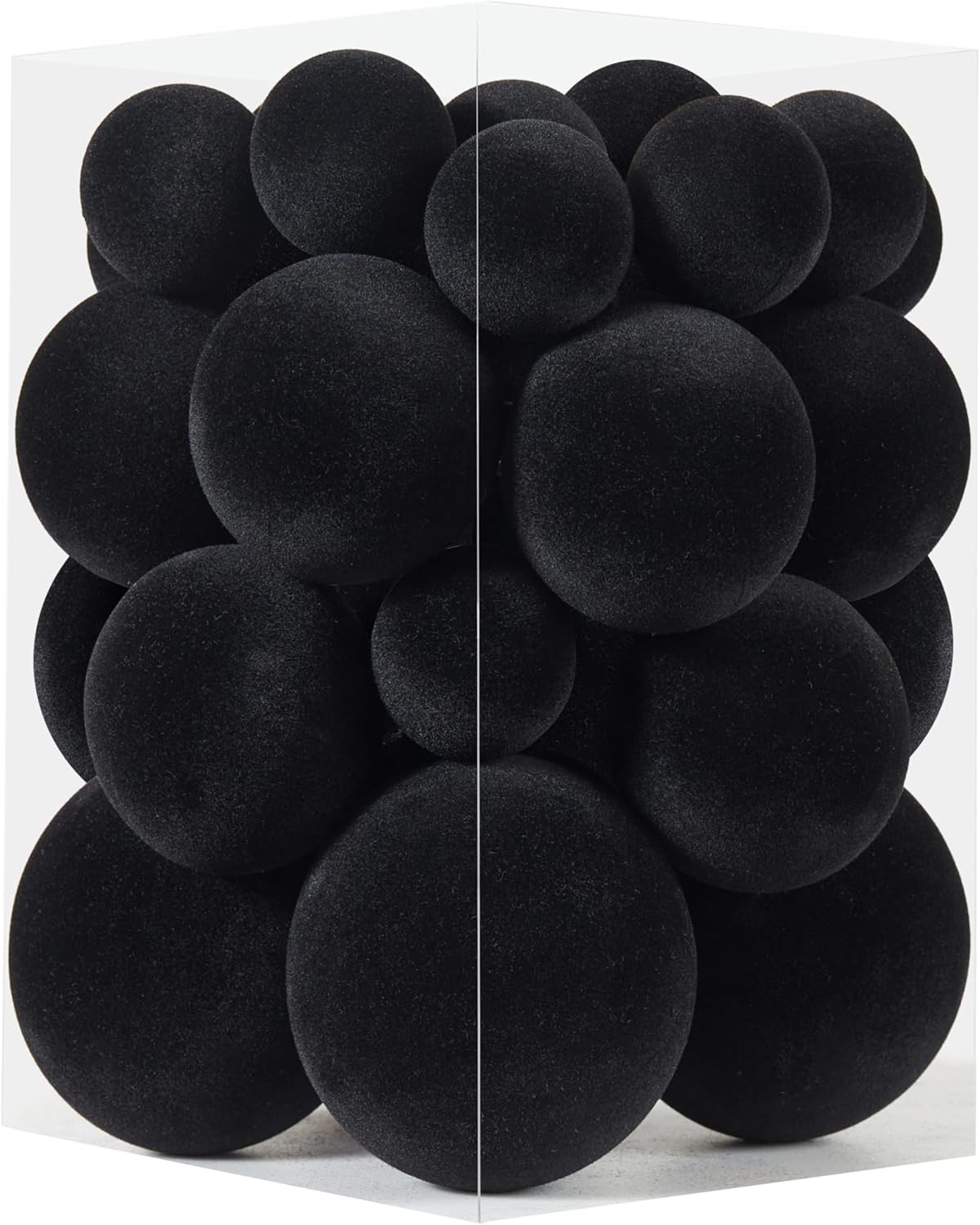 Velvet Christmas Ornaments Set 38Pcs for Holiday Decor