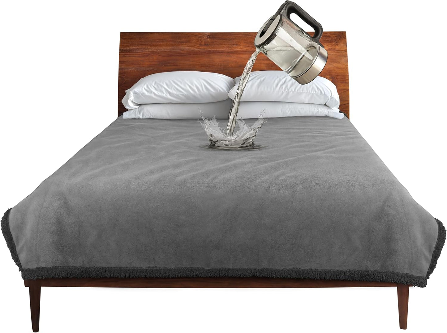Catalonia Waterproof Blanket for Bed and Couch, 60X80 in Grey