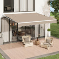 U-MAX Retractable Awning 8.2ftx6.5ft Manual Patio Shade