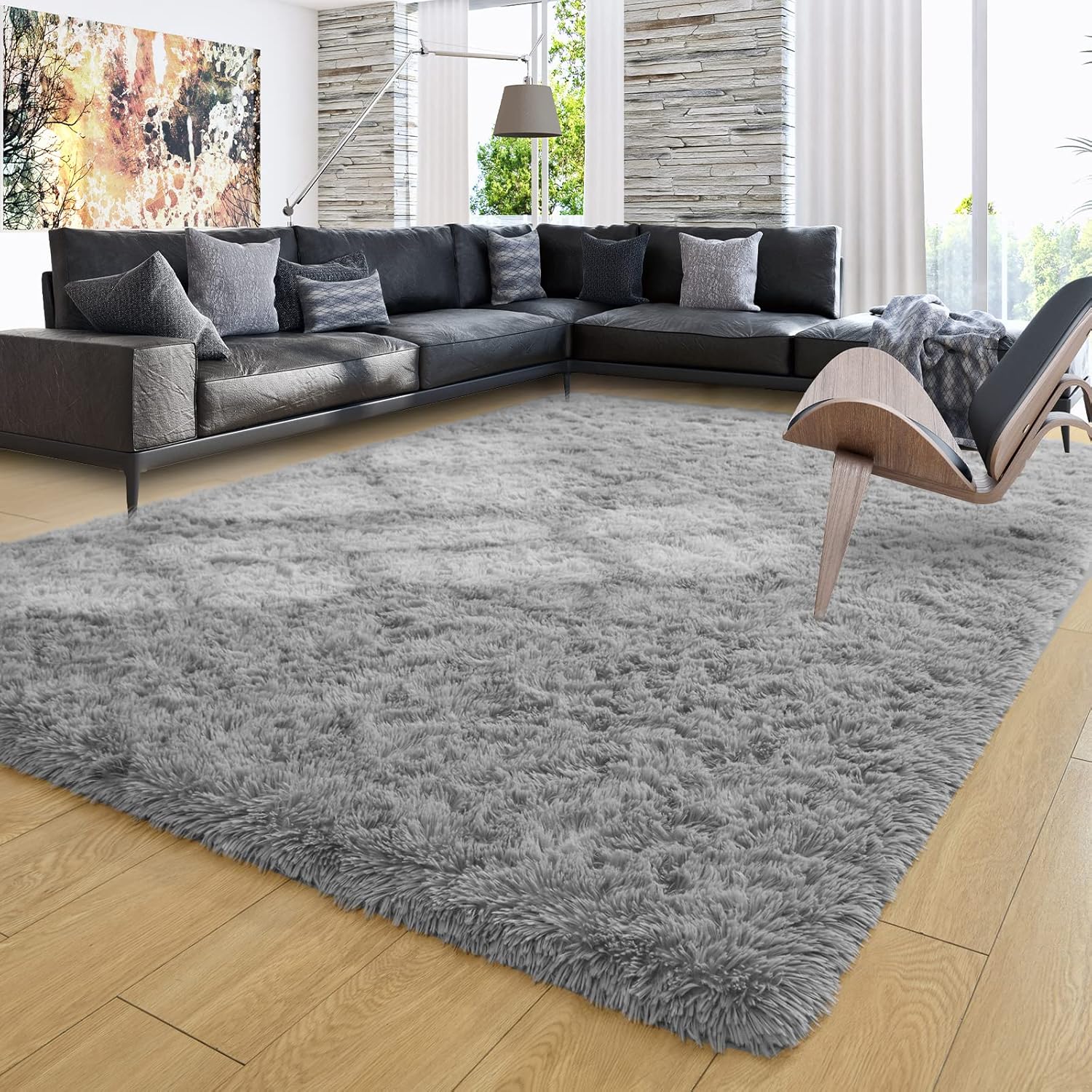 Fluffy 8x10 Feet Large Area Rugs for Living Room and Bedroom