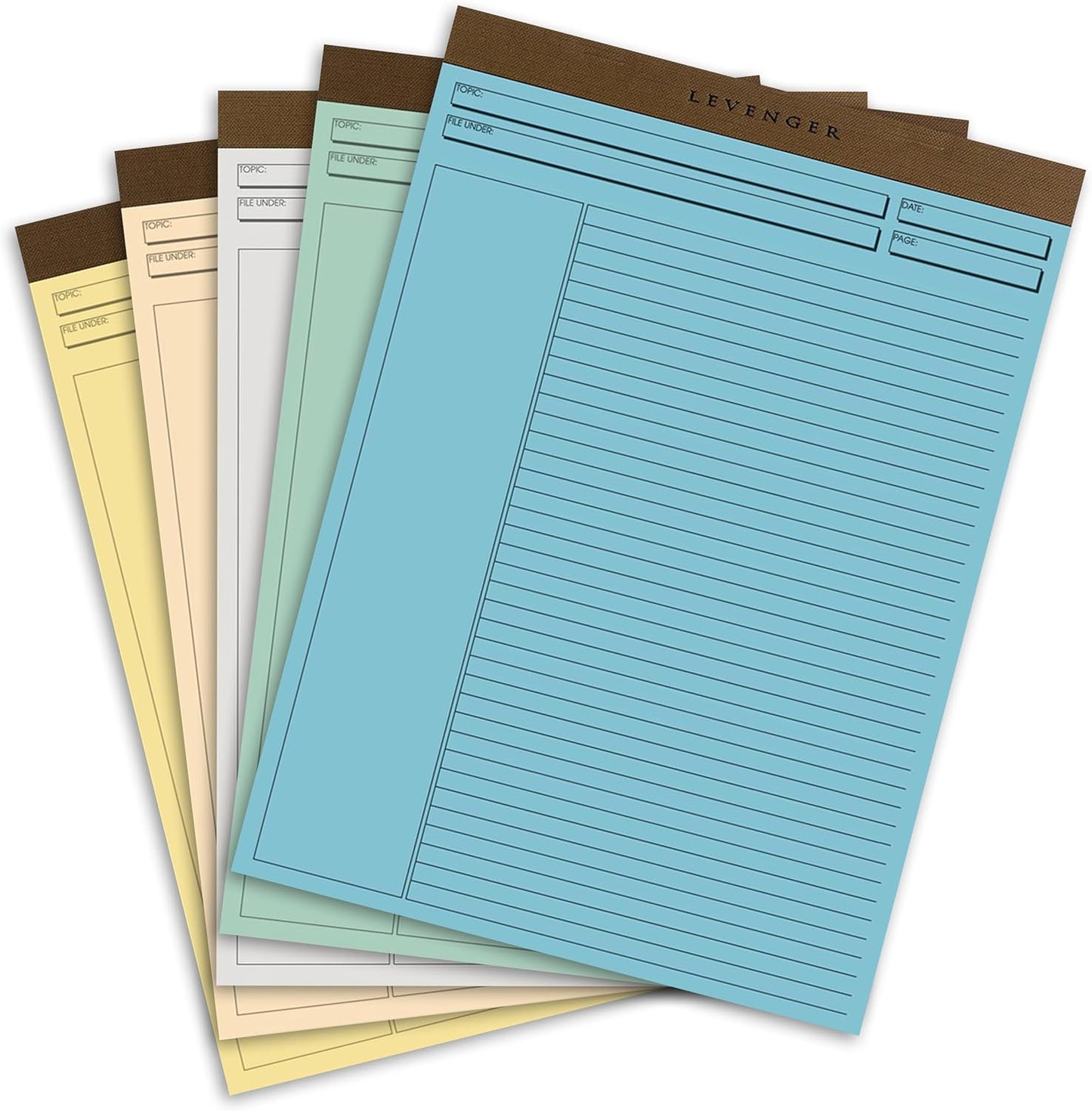 Levenger Cornell-Ready Writing Pads, Pack of 5