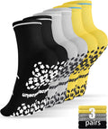 Non Slip Pilates Socks with Grips for Yoga and Barre - Arch Support