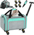 3-in-1 Pet Carrier with Wheels for Small Cats Up to 15Lbs