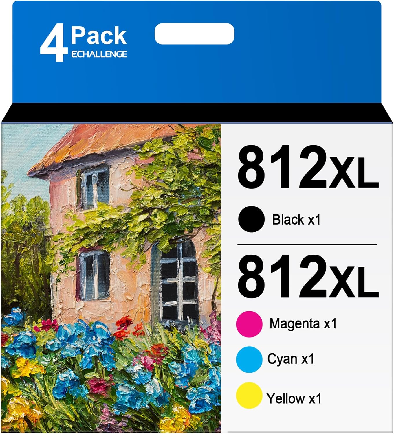812XL Ink Cartridges Replacement for Epson Printers - 4 Pack