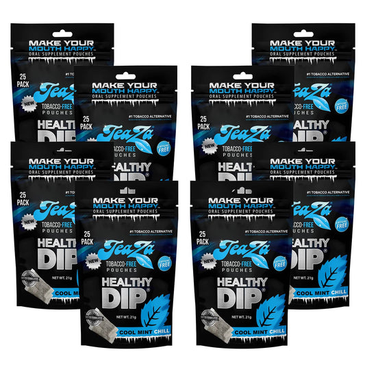 Teaza Herbal Energy Pouches - Cool Mint Chill for Refreshing Boost