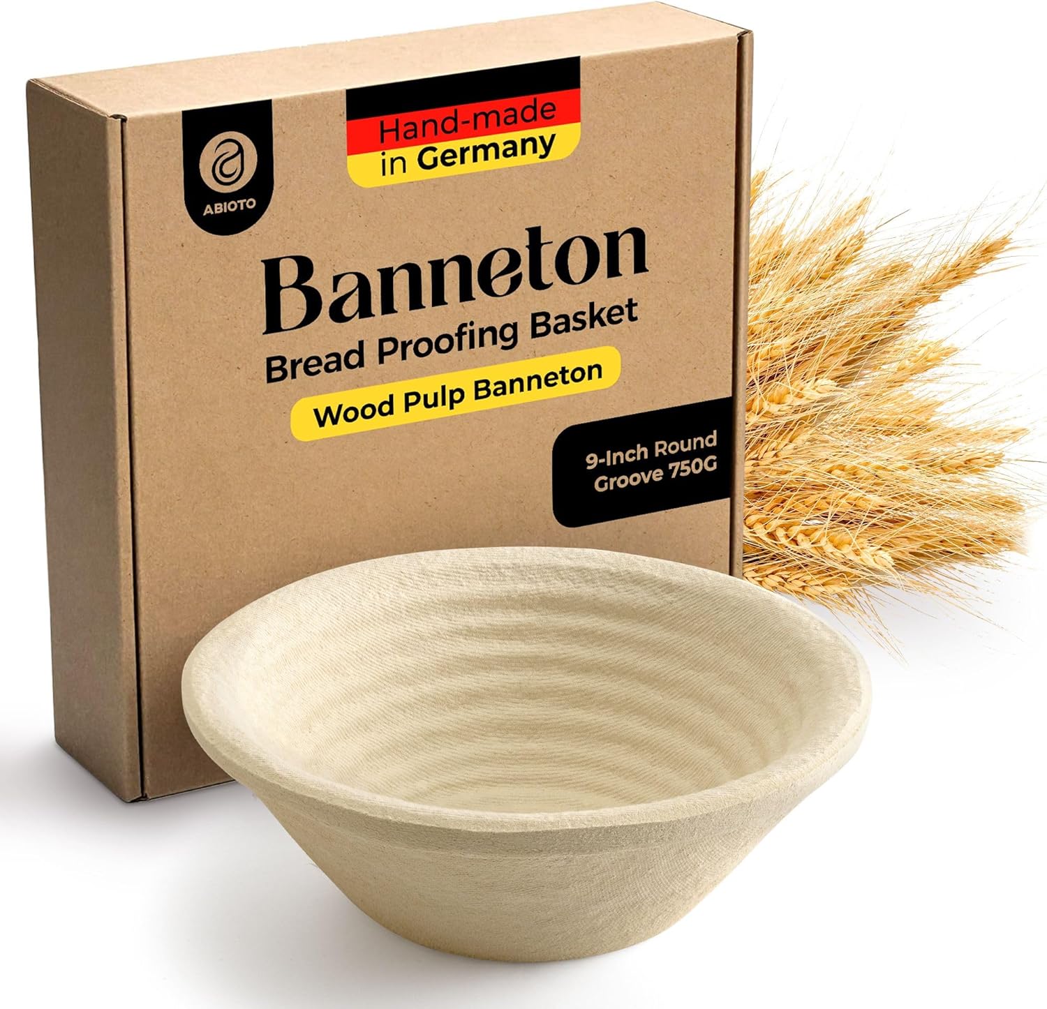 9 Inch Round Wood Pulp Banneton Bread Proofing Basket for Sourdough