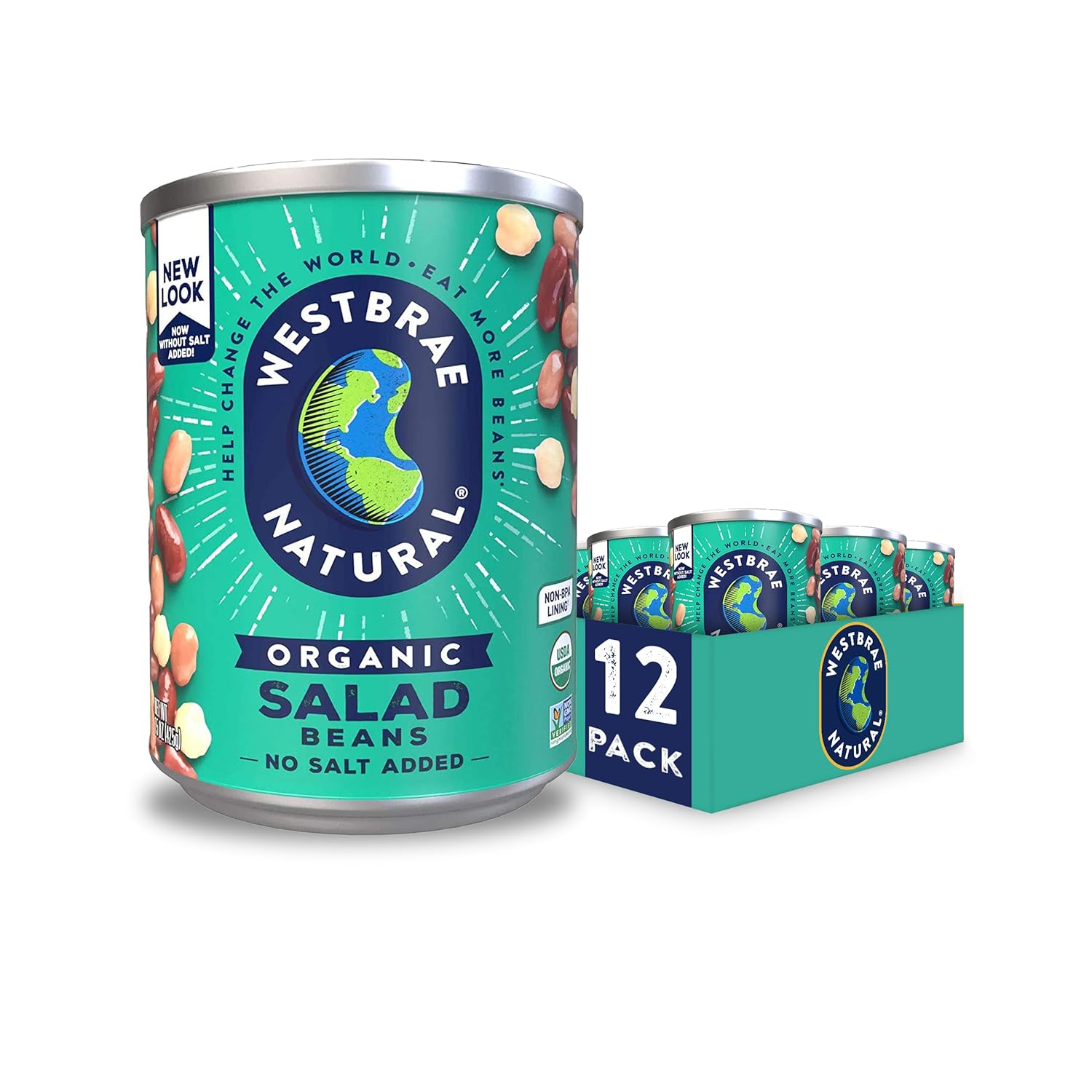 Organic Salad Beans by Westbrae - Healthy Plant-Based Protein