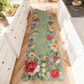 Hallway Rug 2ft6ft'x10ft Washable Floral Runner Rug - Low Pile Vintage