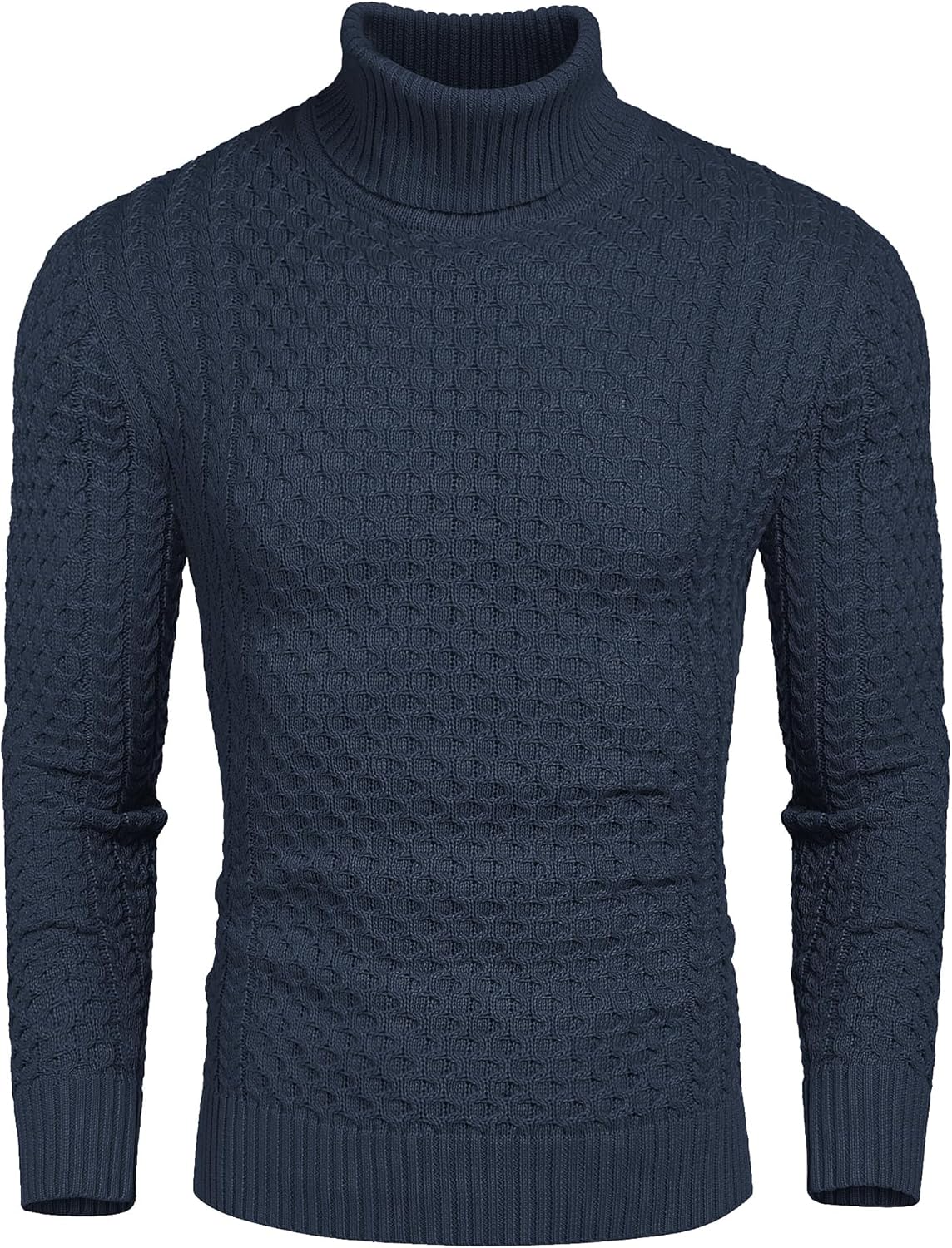 Stylish Men's Slim Fit Turtleneck Sweater for Casual Wear