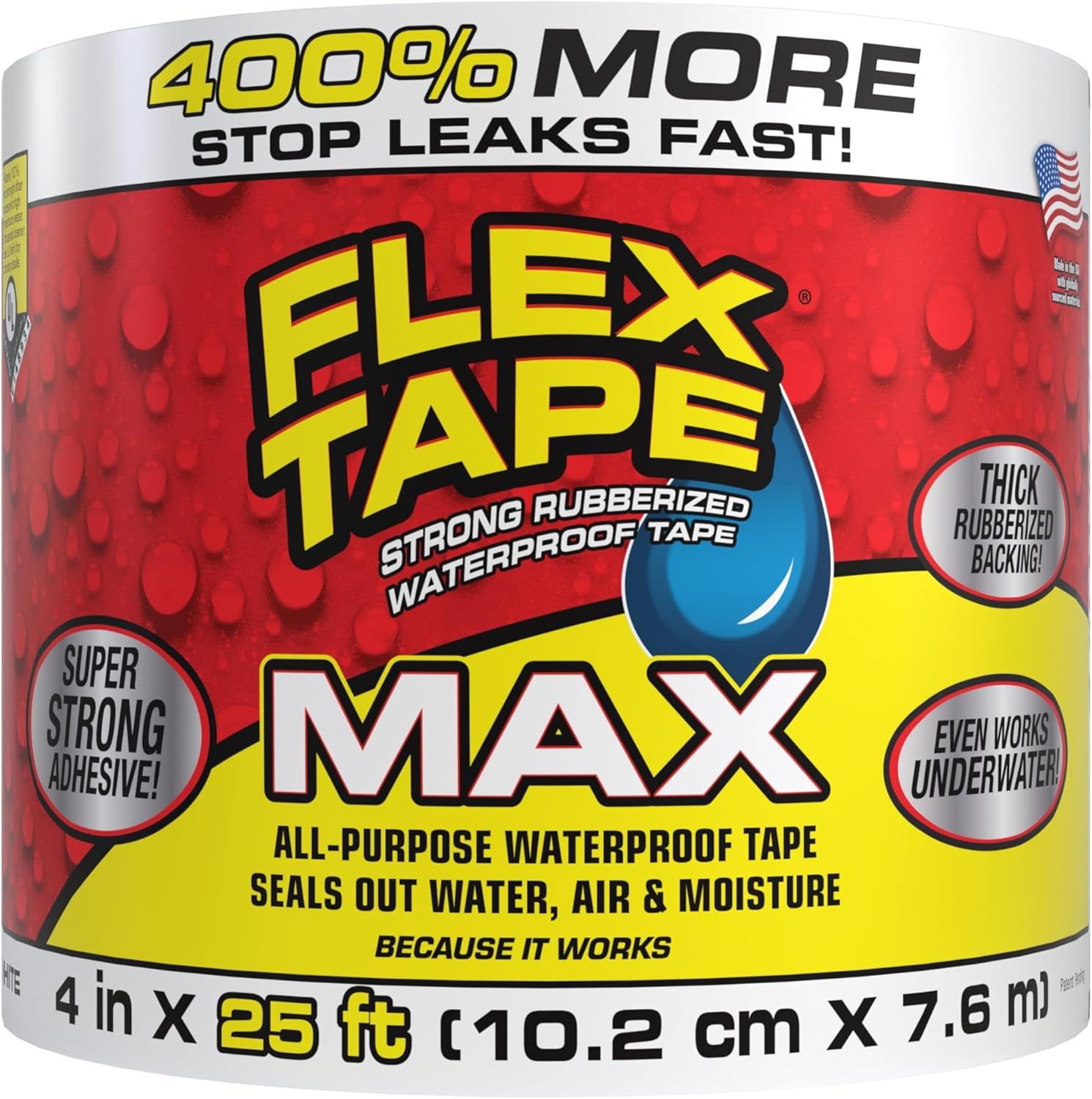 Flex Tape MAX Waterproof Tape for Home and RV Repairs