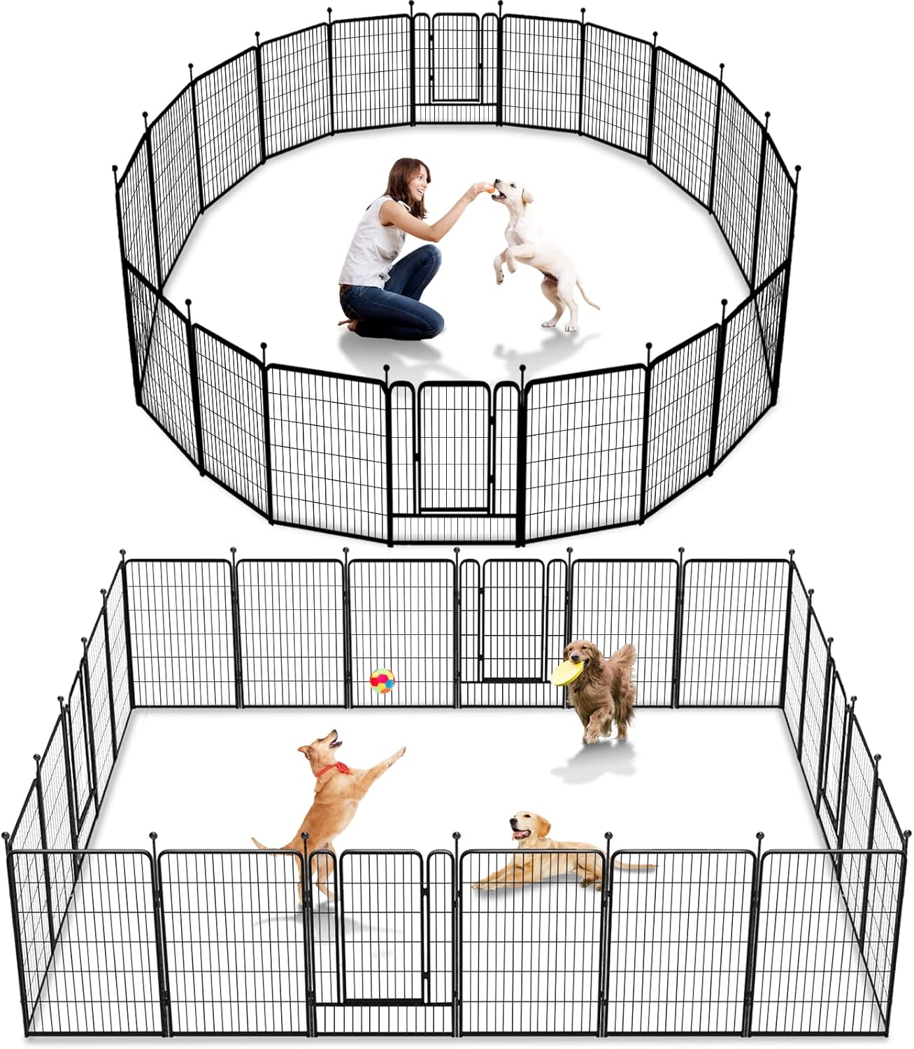 Dog Playpen 40 inch 22 Panels for Indoor and Outdoor Use
