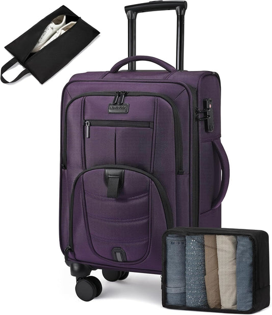 LOVEVOOK Carry On Luggage with Spinner Wheels for Travel