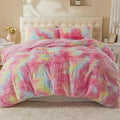 EMME Luxury Fuzzy Duvet Cover Set King Size - Cozy Dual-Sided Warmth