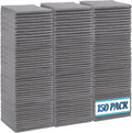 Grey Microfiber Cleaning Cloth 150 Pack - Lint-Free, Ultra-Absorbent