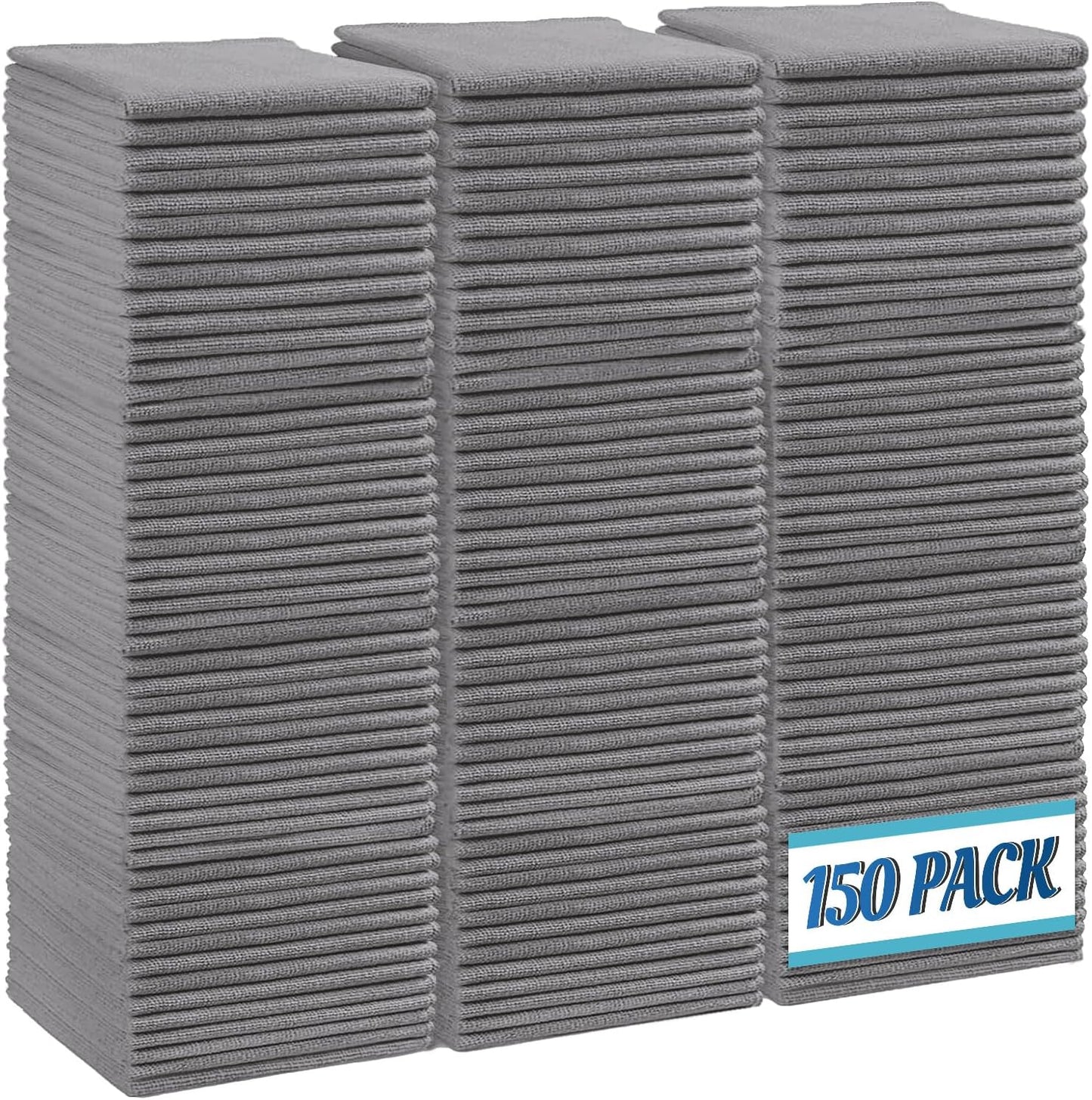 HOMEXCEL Grey Microfiber Cleaning Cloths for Effective Cleaning