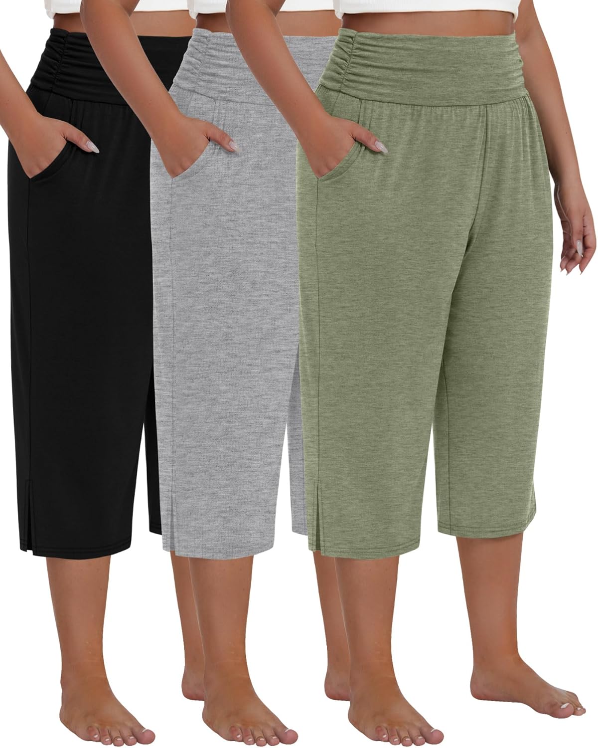 Neer Women's Plus Size Cotton Capri Pants for Comfort and Style