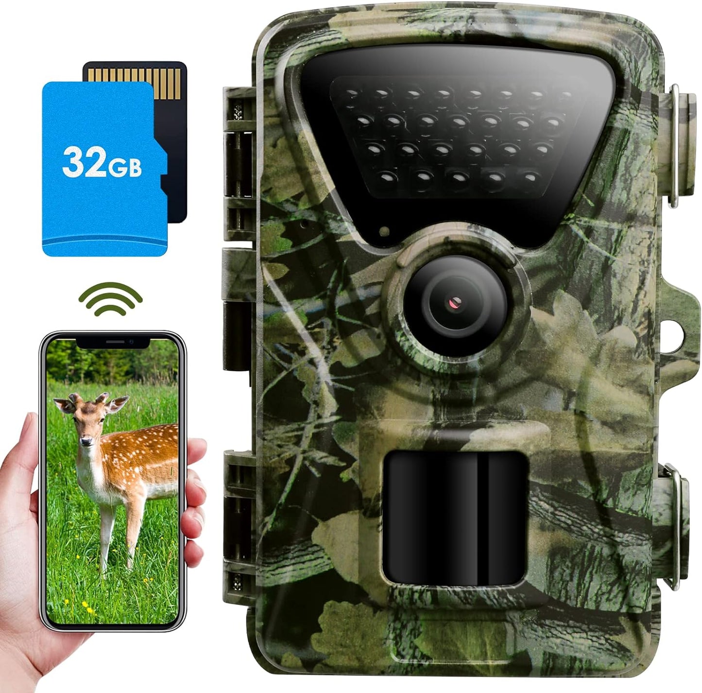 MAXDONE Rechargeable Trail Camera: 48MP Night Vision