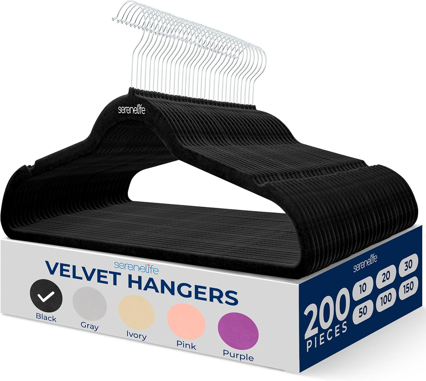 Non-Slip Velvet Hangers for Space-Saving Closet Organization