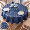 Smiry Round Table Cloth 60ft Round - Waterproof Heavy Duty Vinyl