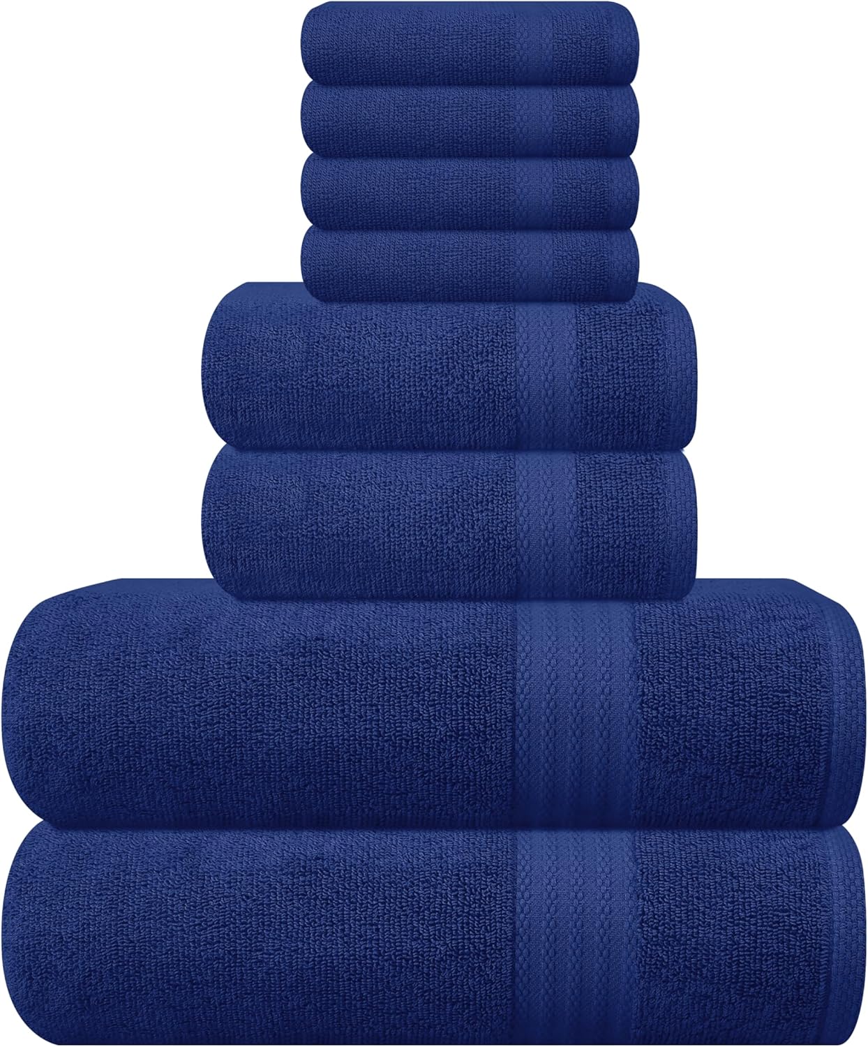 GLAMBURG Ultra Soft 8-Piece Towel Set for Everyday Luxury