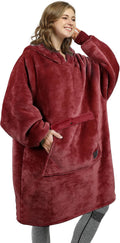 Oversized Blanket Hoodie for Adults - Sherpa Wearable Blanket