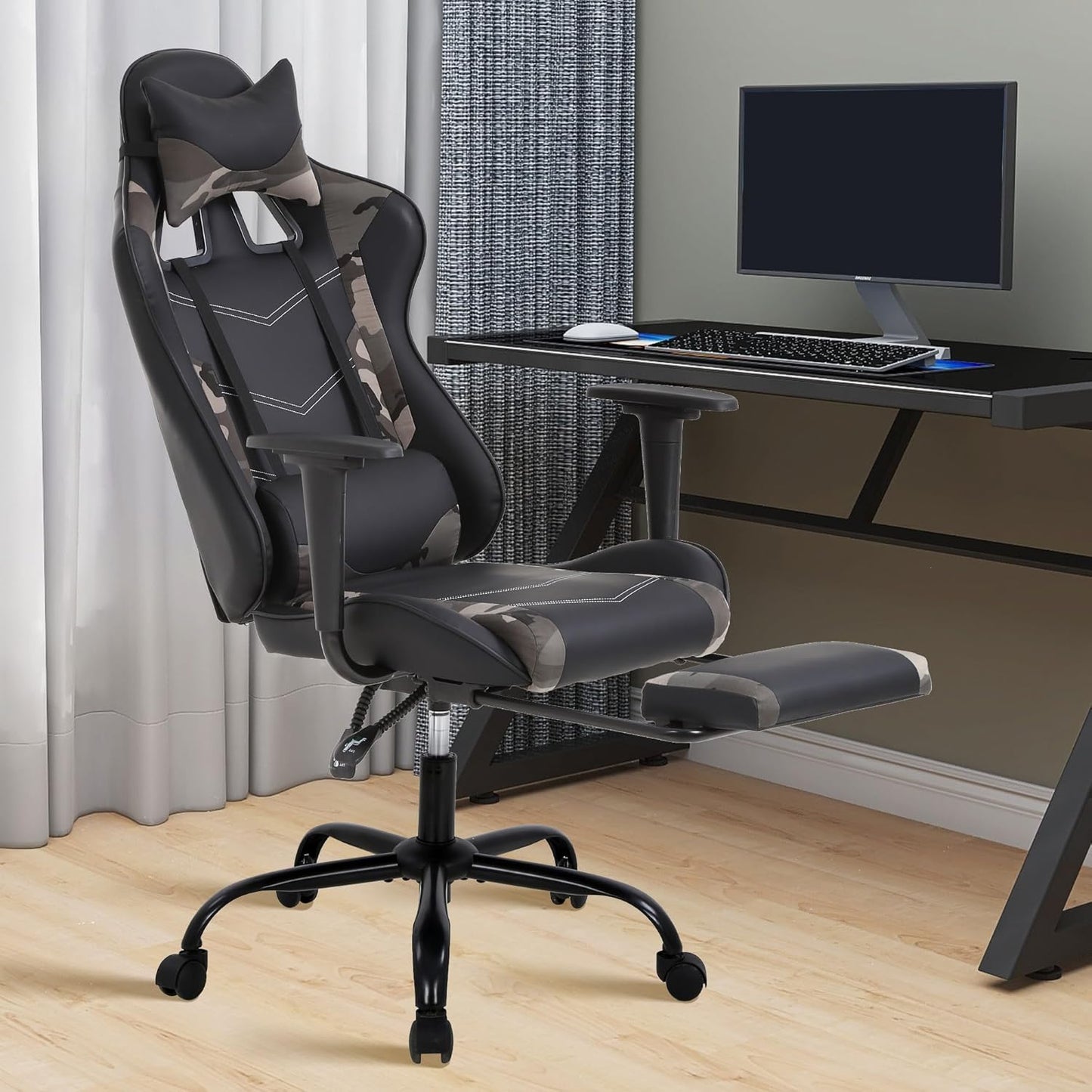 High Back PU Leather Gaming Chair with Ergonomic Comfort