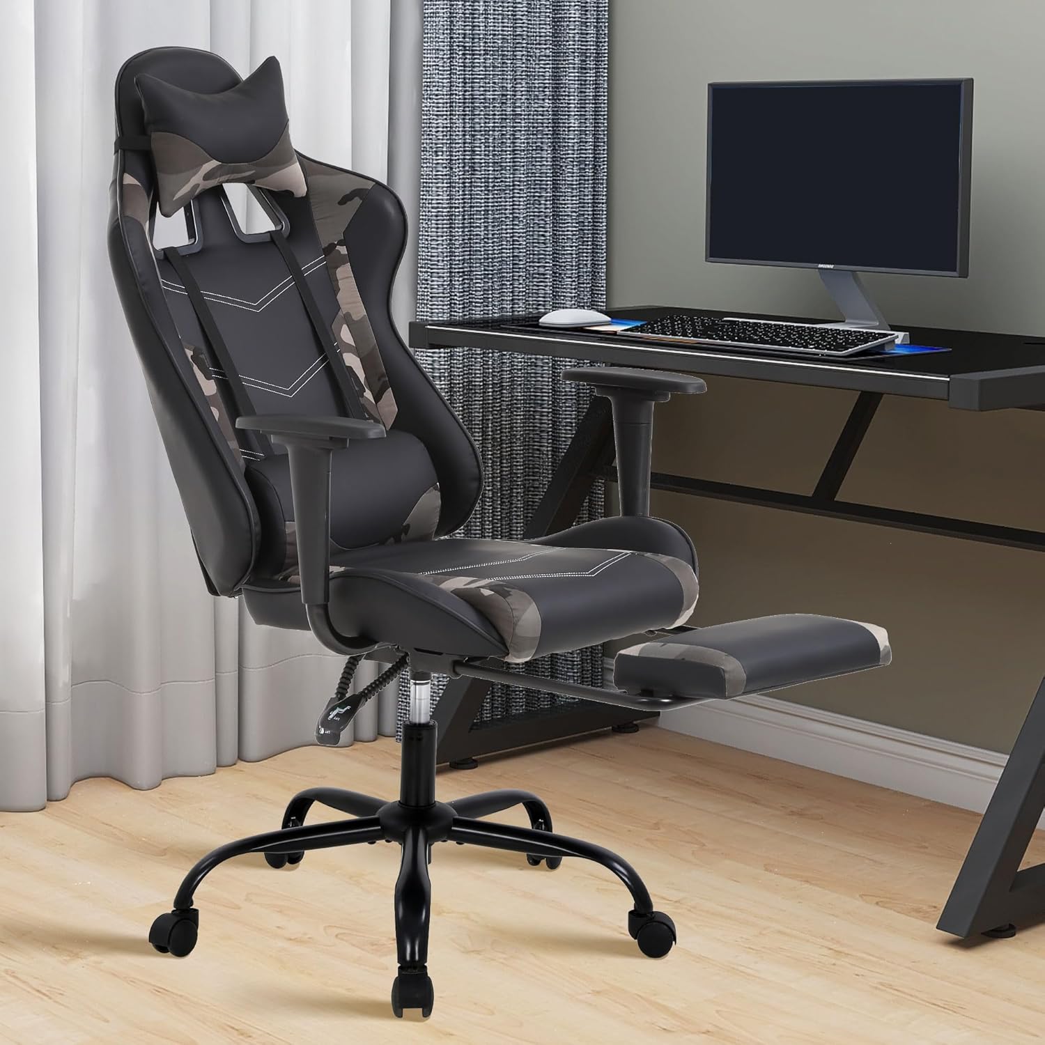High Back PU Leather Gaming Chair with Ergonomic Comfort