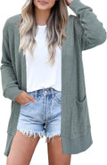 Women's Fall Fashion Cardigan Sweater with Pockets - Lightweight