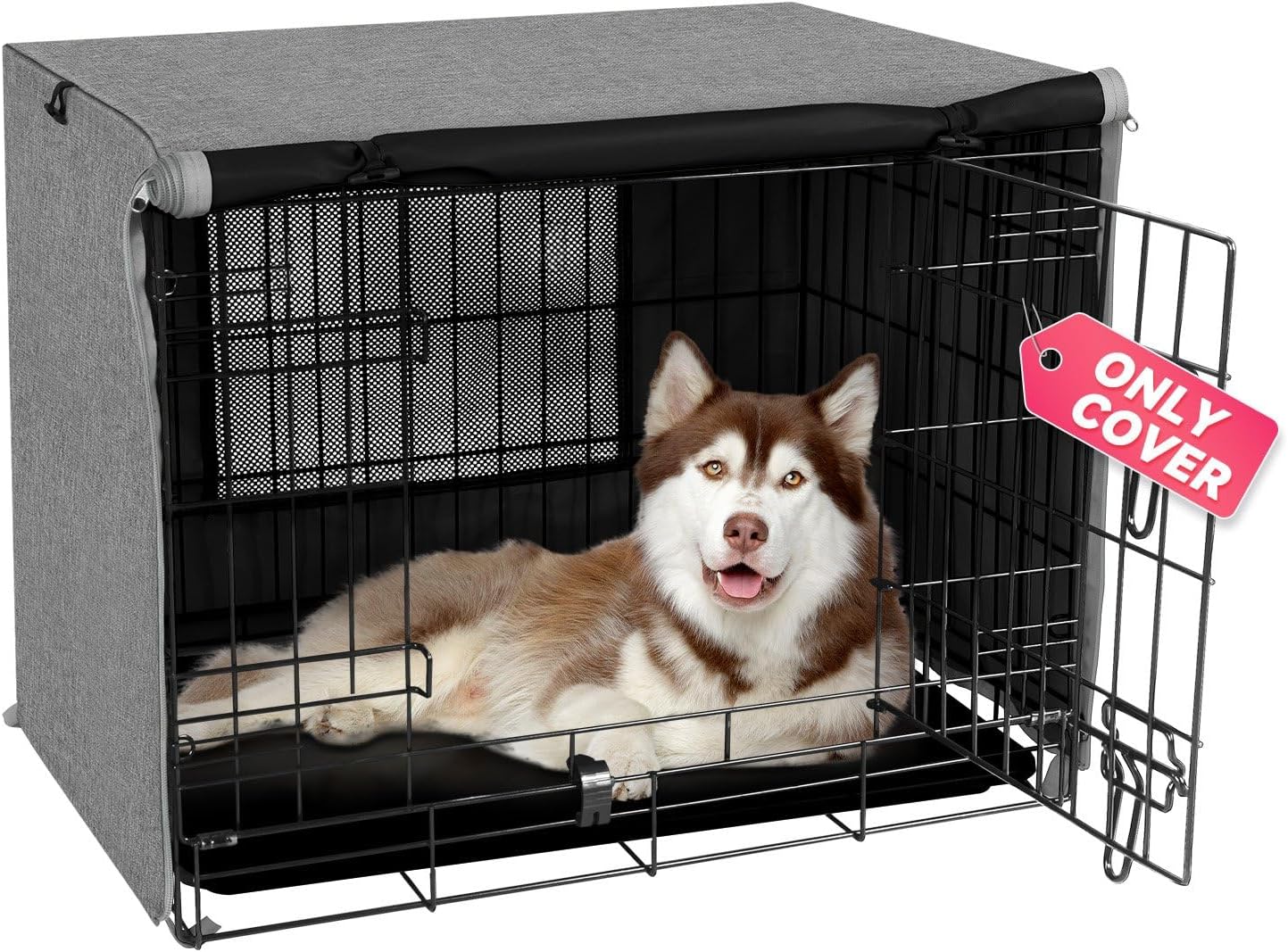 Dog Crate Cover for 48 Inch Crate - Durable Polyester Protection