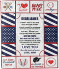 Personalized Baseball Blanket - Best Family Gift!