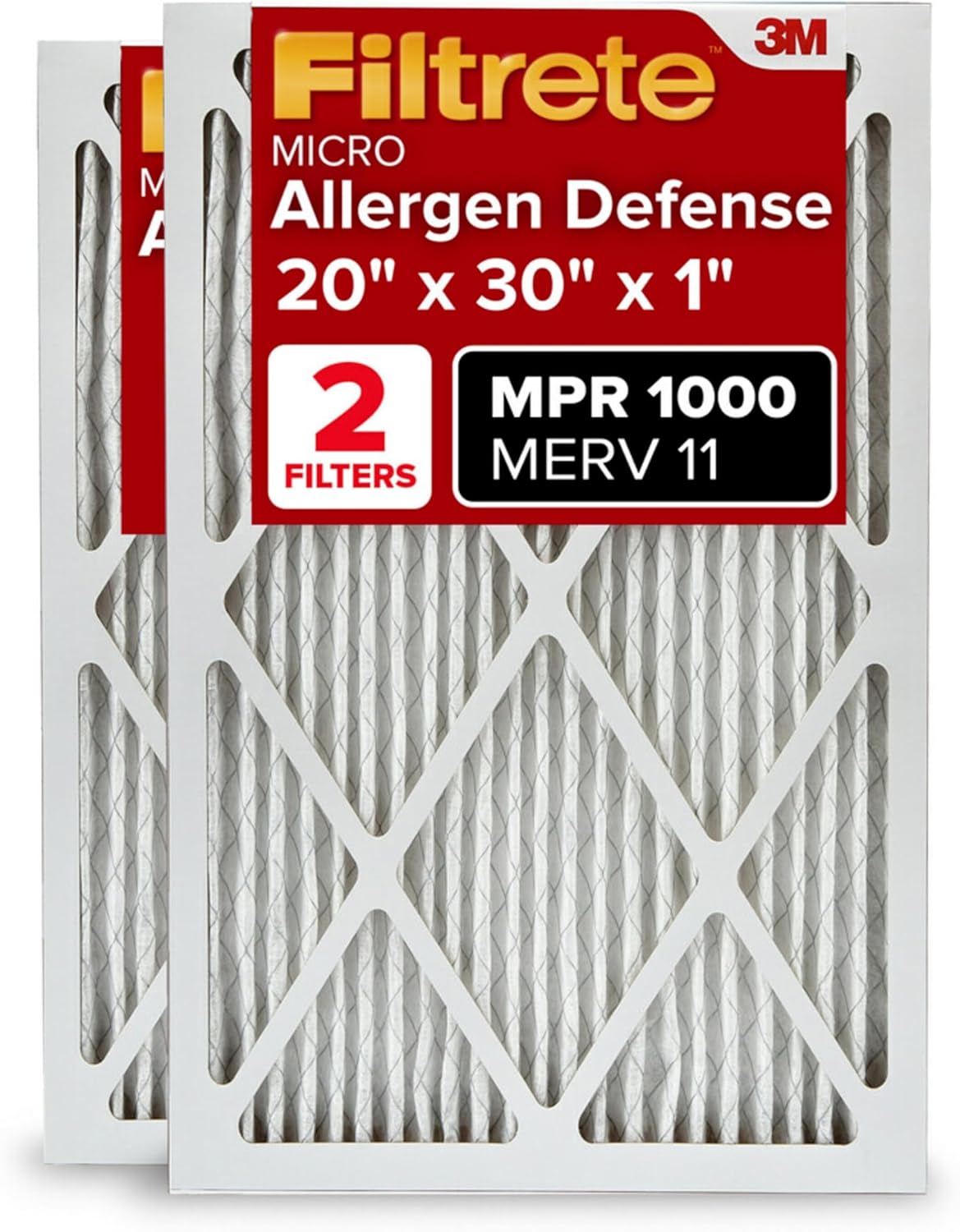 Filtrete MERV 11 Air Filter 2-Pack - Micro Allergen Defense