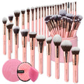 Bueart Design Labeled 30Pcs Professional Deluxe Makeup Brushes Set