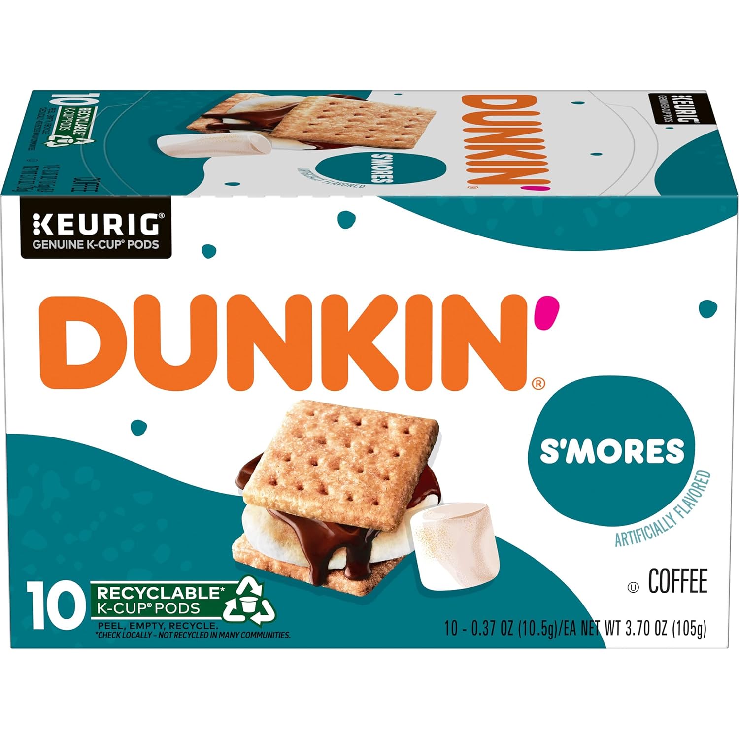 Dunkin Medium Roast Smores Flavored Coffee K-Cup Pods Review