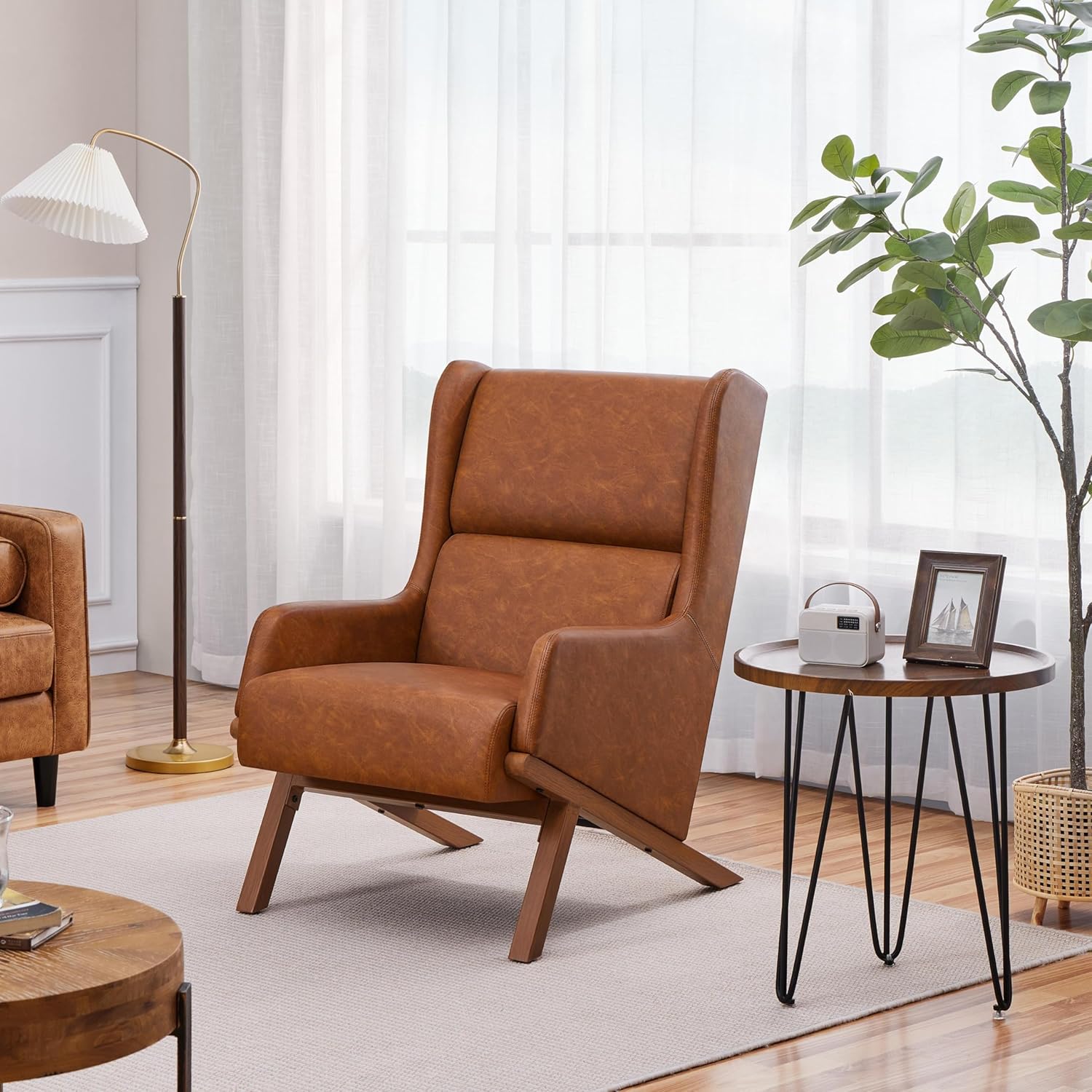Yaheetech Oversized Brown Recliner Chair