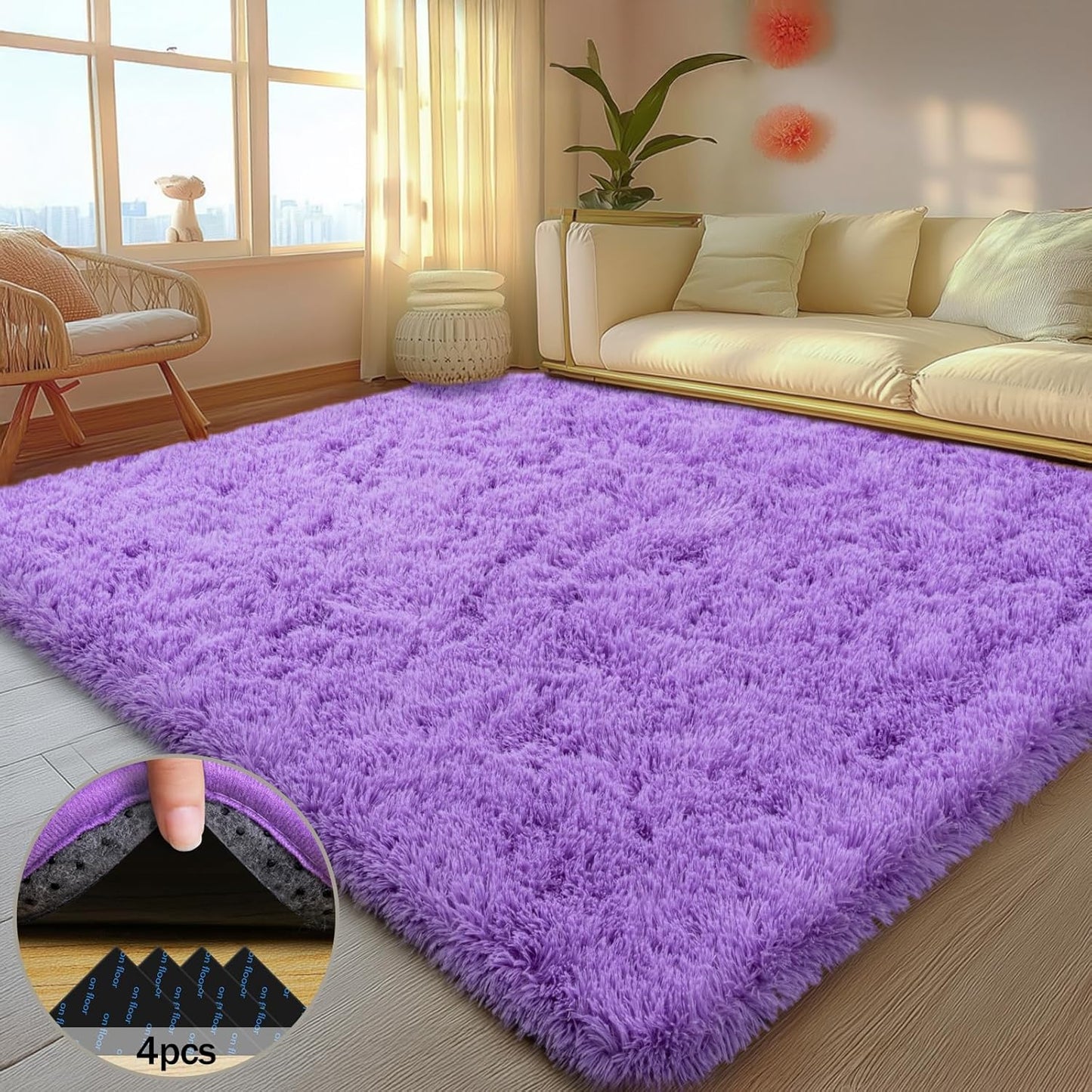 5x7 Rugs for Living Room - Large Fluffy Area Rugs for Bedroom
