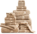 LANE LINEN 24-Piece Cotton Towel Set - Soft, Absorbent Bath Sheets