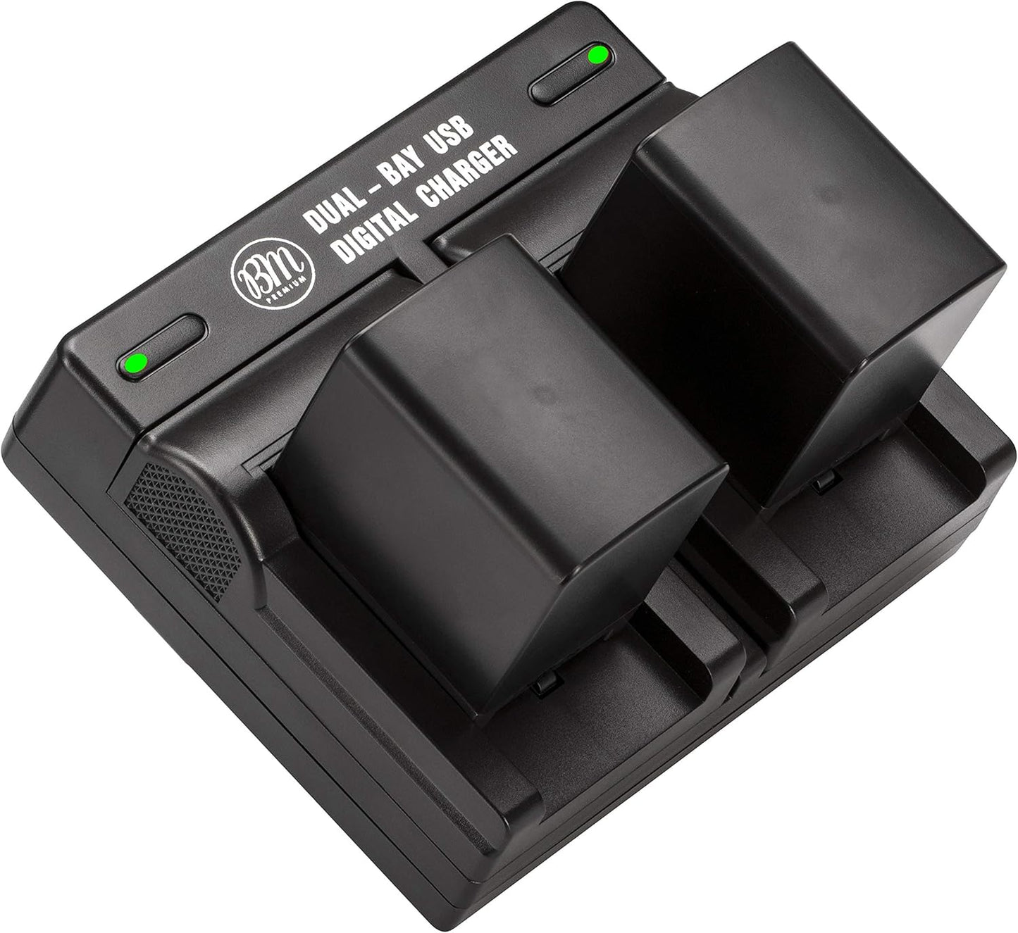 BM Premium Dual Battery Charger and BP-828 Batteries for Canon